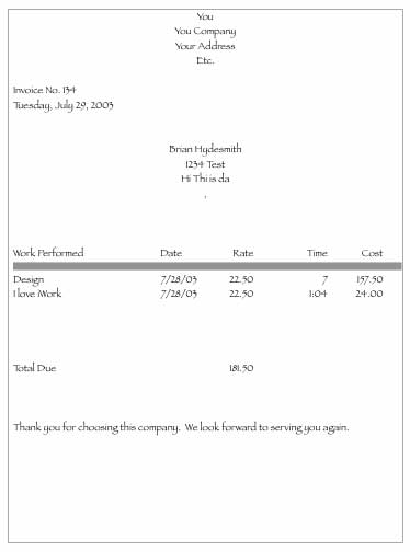 Free download program Hmrc Sole Trader Invoice Template - managersay