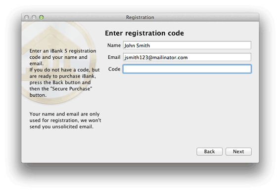 registration window